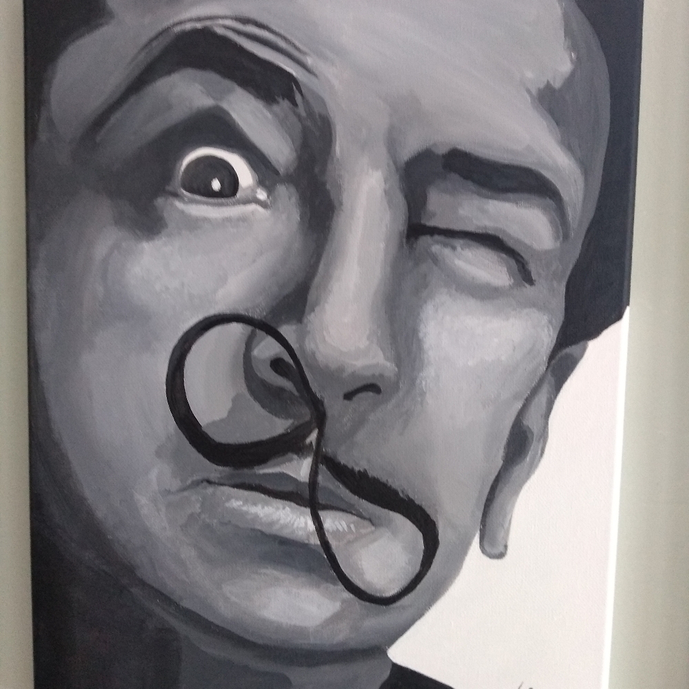 Painting original acrylic art on canvas Dali